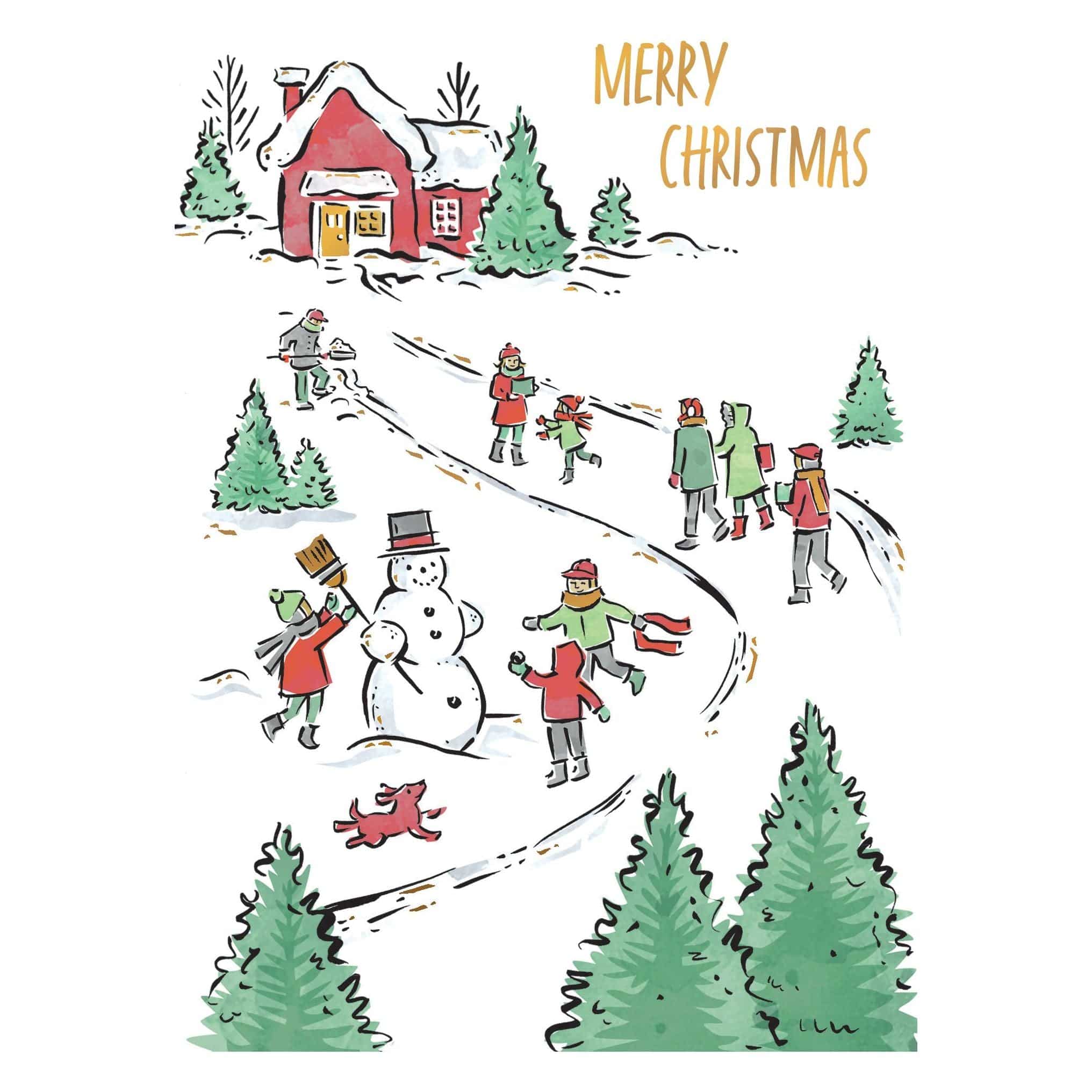 Pictura Merry Christmas To All seasonal greeting card featuring festive holiday design with Christmas message and decorative elements.